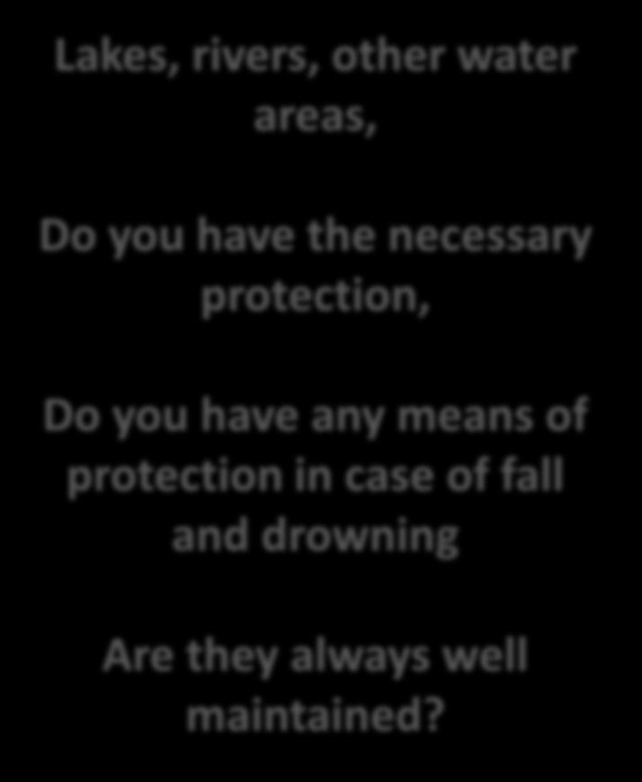 protection in case of fall and drowning Are they always