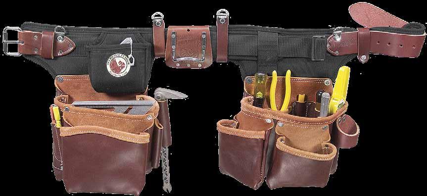 5060 Style 5017DB Style 9596 - Adjust-to-Fit Industrial Pro Electrician Top of the line all leather bag Adjust-to-Fit set for the commercial electrician provides a full range of adjustment from pant