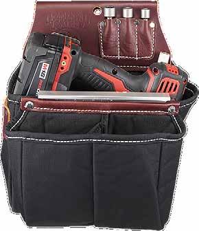(7 x 9 x 3 ) 5589 - Electrician s Tool Case All leather belt worn commercial electricians case with 25 pockets and