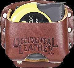 Quality leather clip on tape holster fits medium body tapes (up to 25') excluding FatMax tapes.