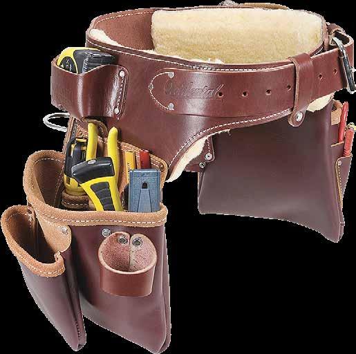 Tool Bags hold the tools most often accessed with the right hand such as hammer, pencils, utility knife, chisels.