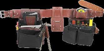 See pg 2 For Belt Sizing Available for lefties in Pockets and Tool Holders: 21 Belt Sizes: SM-XXXL Weight: 4.4 lb. option.