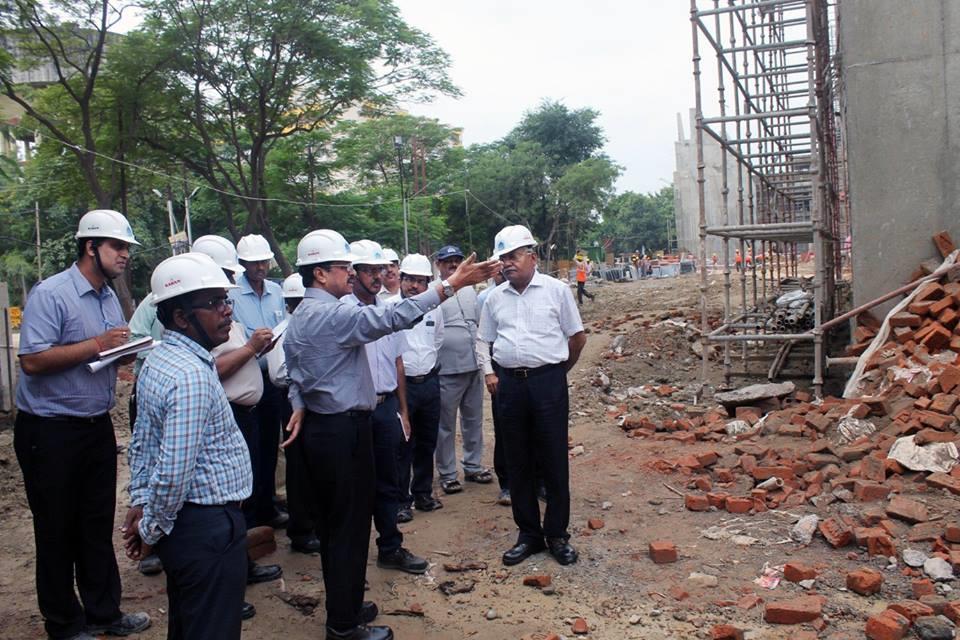 CMD INSPECTS VARANASI PROJECT Dr. Anoop Kumar Mittal, CMD, NBCC, paid visit to Trade Facilitation Center and Craft Museum project site at Varanasi on 22.09.2016 to inspect the progress of work.