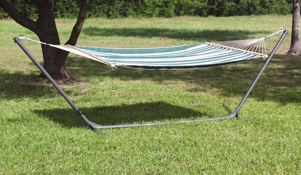 14261 Deluxe Adjustable Hammock Stand 117" x 41-1/2" x 43 h closed 147-1/2"