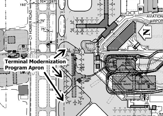 Terminal Modernization Program, Apron Design and 69 Airport Boulevard, Sacramento, CA 95837-119 Airport: International Estimated Project Cost: $127,132, Expected Completion Date: 29 Funding Sources: