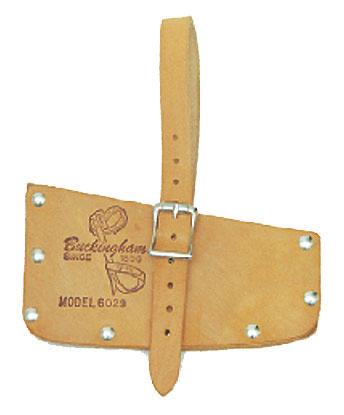 60299 Fits double blade axes. Made from durable cowhide leather. Leather strap with buckle to secure it to the axe. Overall size: 5-3/4" x 11-1/2". CATALOG NO.