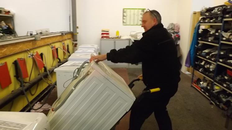 The team collect more than 40 household appliances each week.