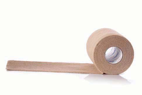 VICTOR PREMIUM EAB STRETCH TAPE Non hand tearable, tan coloured adhesive stretch tape.