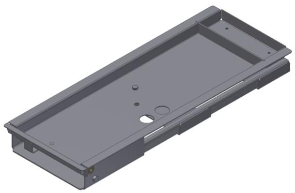 288 0122074 1 2 11 GA 288 0121218 1 1/2 3 11 GA 288 0121217 3 6 3/8 288 4 Battery Tray Available in various sizes and configurations, in both stainless steel and powder coated steel.