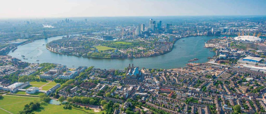 SURREY QUAYS & CANADA WATER THE CITY GREENWICH PARK CANARY WHARF THE RIVER THAMES THE QUEEN ELIZABETH OLYMPIC PARK & STADIUM THE O 2 ARENA London is undoubtedly
