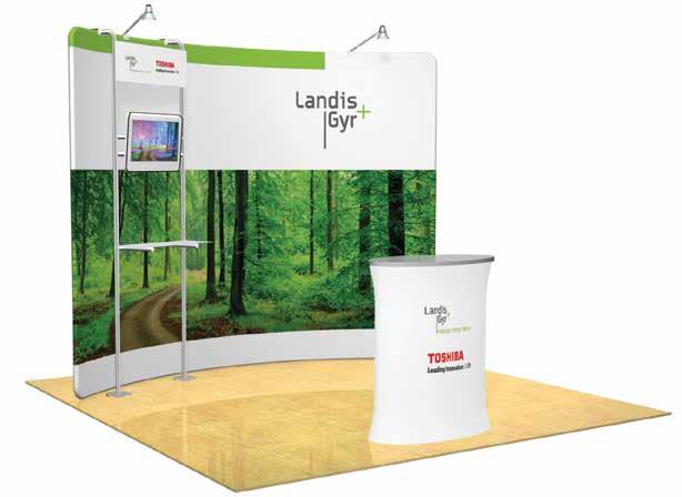 SOHO TENSION FABRIC SYSTEMS SOHO tensioned-fabric structures are fabulous portable displays for trade shows, events, and meetings.