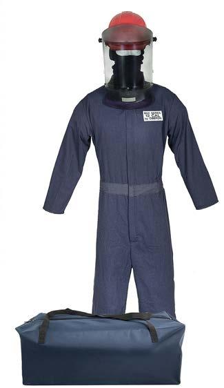 12 TCG2P Series Ultralight Premium Arc Flash Kits Features Oberon s deluxe arc flash kit includes a True Color Grey arc flash face shield and hard cap, inherently flame resistant coveralls and