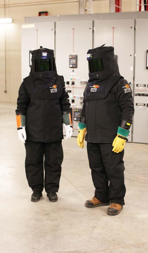 24 ARC140 Series Arc Flash Suit Features Durable polycarbonate hood window includes anti-fog and scratch resistant coatings and has excellent visible light transmission.