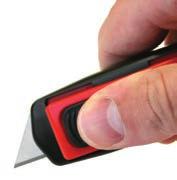 RETRACTABLE BLADE SAFETY KNIVES AutoSafe Ultra lightweight safety utility knife with an innovative pressure sensitive auto