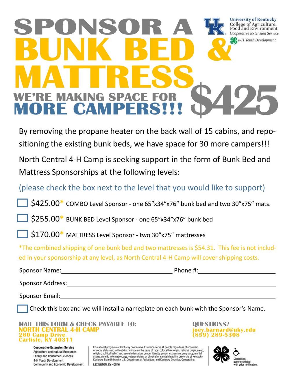 4-H Camp Newsletter