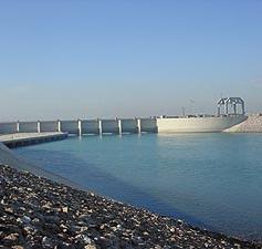 tunnel, asphalt surface sealing (300 MW + 115 MW) Ghazi Barotha HPP Pakistan Hydro power plant and barrage on the Indus