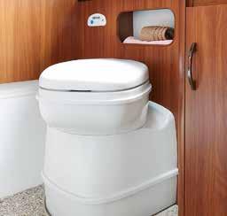 (Depending on model) PRACTICAL THETFORD ROTATING TOILET The cassette toilet can be