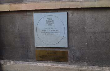 The Cockpit Retrace your steps to Broad Street and head towards the Town Hall, where, down a side street you will find a wall plaque commemorating the heroics of Lance Sergeant Waring who was awarded