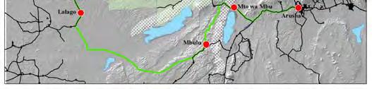 Elevation and Distance: Mbulu Route Total