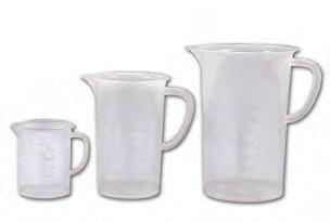BEAKERS Volume(ml) 11110 25 11111 50 11112 100 11113 250 11114 500 11115 1000 11116 2000 11117 5000 Arco Beakers, moulded in Polypropylene, have excellent clarity and very