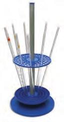 Pipette Stand (94 Pipettes-Rotary) 79103 Moulded in polypropylene, this unique stand holds a maximum of 94 pipettes and rotates on a central vertical axis for