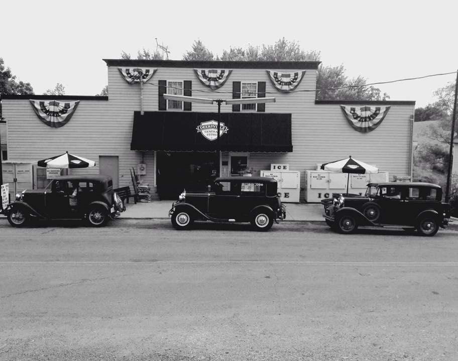 Present DEERSVILLE GENERAL STORE Antique cars have an