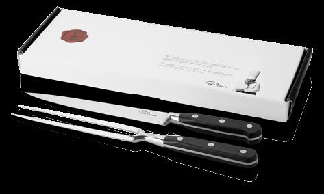 Knife block Elegant set for preparing and serving dinner courses.