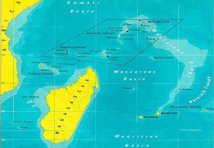 Located just south of the Equator, the Seychelles archipelago is made up of 115 islands scattered over an exclusive economic zone covering an area of 1,374,000 square kilometers.