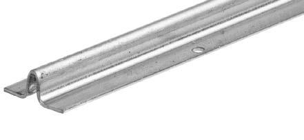 Sliding Door Hardware Steel Tracks and Guides for Sliding Doors 455 STL 144 Lower Track Size: 19/64" height x 21/32" width x 144" length Finish: Wrought Steel (STL) Origin: Made in
