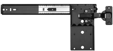 Door Slides and Hinge Kits 8070, 8071, 8072 Pivot Door Slides Configurations Features Cabinet acts as installation jig Cushioned stops and door hold-out Three-way adjustable door hinge 8070: 3/4