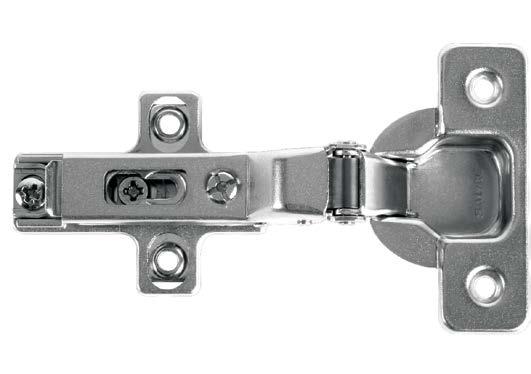 Door Slides and Hinge Kits Salice Hinge Kits Features Three-way cam hinges for easy adjustment Horizontal, vertical and depth changes can be made without loosening any screws Four types of hinges for