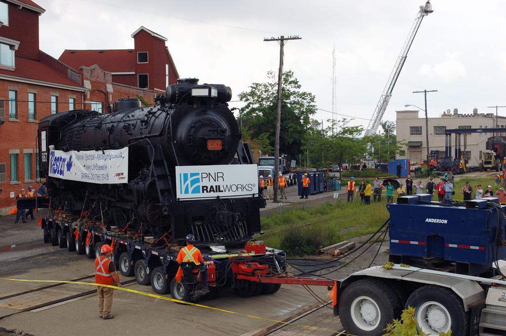 The engine was also completely sandblasted and repainted prior to the move. PNR Railworks conducted the move.