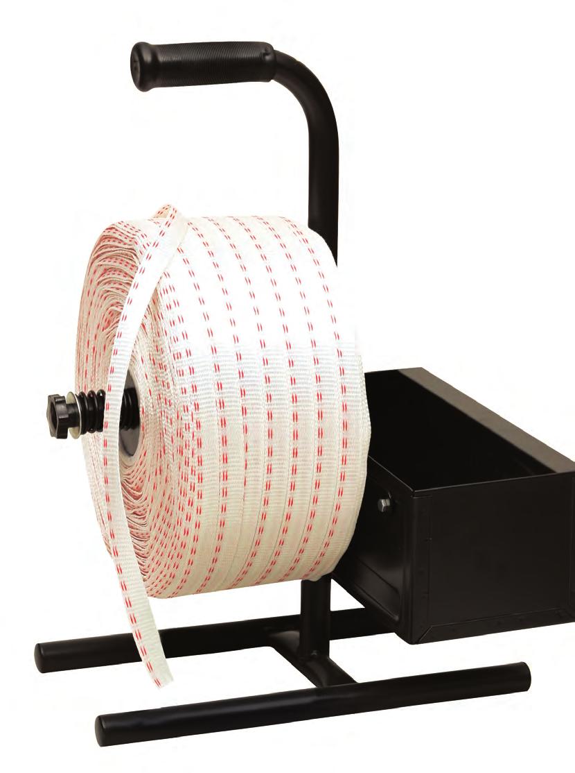 Poly Woven Strapping Safe alternative to metal strap. Lightweight safe and re-usable.