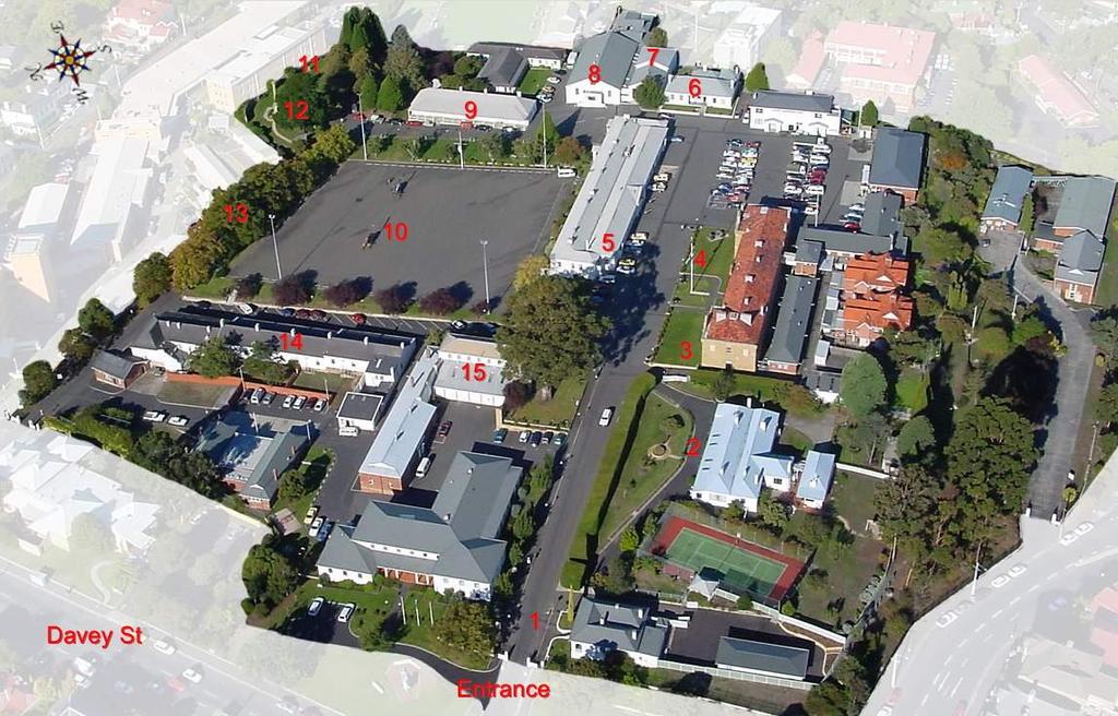 The following pic shows the layout of the Barracks today with each major building numbered. (You can click this pic for a bigger view). Click HERE to get a description of each one of the buildings.