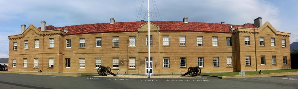 The two-story Soldiers Barracks, built in 1847-1848 is the third major barracks on the site.