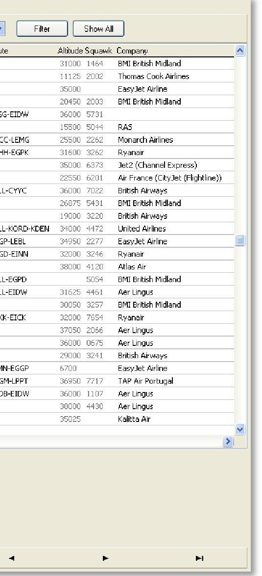 Traffic Controller as an Air Aircraft details, Flight ID, registration, type, altitude and speed are displayed in the aircraft label Aircraft labels automatically rotate to prevent overlap so the
