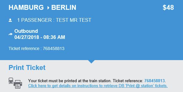 Electronic ticket retrieval is available from the day you make your booking, up until the train s scheduled departure time. Step 1 - How to get your Print at Station ticket?