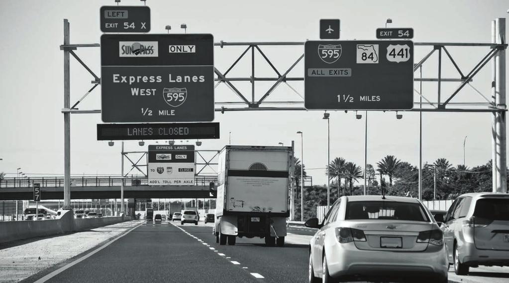 Multi-axle vehicles, which are only eligible on 595 Express, account for approximately 4 percent of total FY 2017 toll revenues on 595 Express. 95 EXPRESS 50.8M $47.
