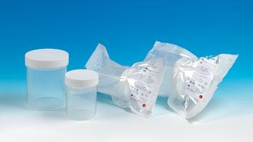 Sterilised by gamma irradiation. Individually single-bagged to ensure outer surface of pot remains sterile and to provide tamper-evident barrier.
