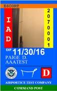 The issuance of this ID badge is restricted to MWAA and Federal Law Enforcement personnel.