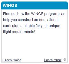 If you are not logged in, the Learn more link (see below) in the WINGS portal will take you to a page that displays general information about the WINGS