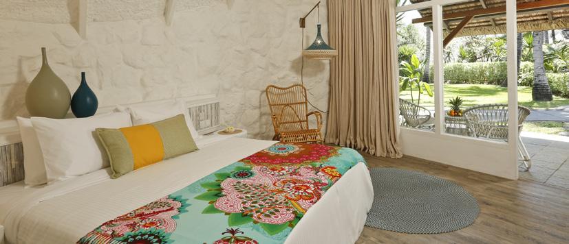 ACCOMMODATION 248 charming ground floor rooms tucked away in thatched cottages that open privately on the palm-grove and the turquoise sea, including forty-six Beach Pavilions and two Senior Suite