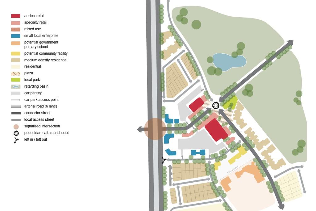 Amendments C207 & C208 Figure 6 - Exhibited Emu Creek Local Town Centre Concept Plan [49] As stated earlier, one of the key physical determinants of Emu Creek LTC s location is Emu Creek and the