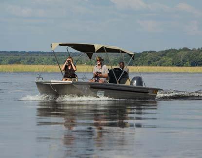 MOTORISED BOAT SAFARIS FISHING ACTIVITIES River excursions in small, easily