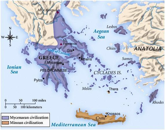 Minoans Island of Crete Height of Civilization is 1600-1500 BC Based on