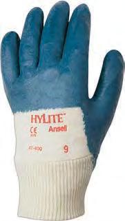 Gloves Work Gloves A. HyFlex CR Gloves Excellent choice when working with sharp edged materials and tools.