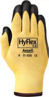HyFlex CR2 Gloves Innovative yarn structure with exceptional cut resistance.