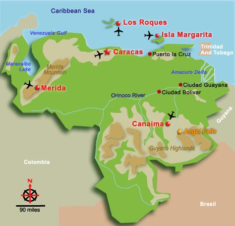 Venezuela: Location Coastline