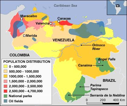 Venezuela: Population 88%