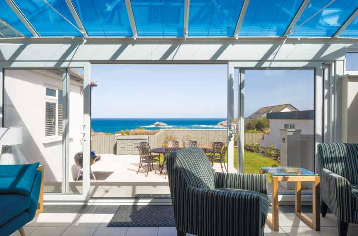 GARDENS Outside, there is a Jacuzzi hot tub with a magnificent coastal outlook, and a small private area of enclosed lawned garden.